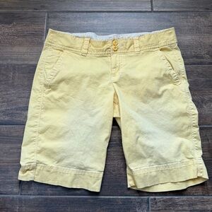 Y2K Aeropostale Light Yellow Women's Bermudas/ Cargo Shorts Classy Preppy 00s